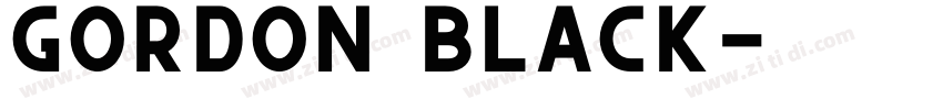 Gordon Black字体转换
